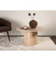 Table basse ronde en bois 80 cm chêne chaulé
