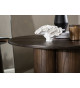 Table basse ronde 80 cm en bois finition Moka