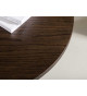 Table basse ronde 80 cm en bois finition Moka