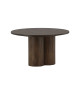 Table basse ronde 80 cm en bois finition Moka