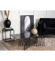 Table basse rectangulaire contemporaine finition marbre noire