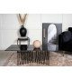 Table basse rectangulaire contemporaine finition marbre noire