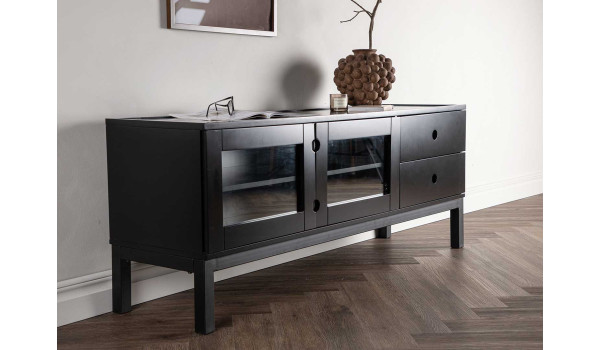 Meuble noir 150 cm pour téléviseur