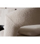 Fauteuil design en tissu bouclé blanc