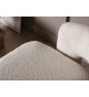 Fauteuil design en tissu bouclé blanc