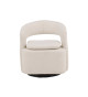 Fauteuil design en tissu bouclé blanc