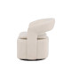 Fauteuil design en tissu bouclé blanc