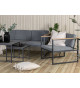 Salon de jardin contemporain gris, 5 places