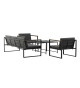 Salon de jardin contemporain gris, 5 places