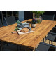 Table de jardin en bois d'acacia huilé 200 cm