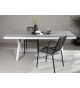 Table de jardin grise et blanche 200 cm