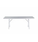 Table de jardin grise et blanche 200 cm