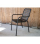 Chaises extérieurs en aluminium noir