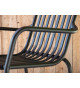 Chaises extérieurs en aluminium noir