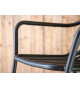 Chaises extérieurs en aluminium noir