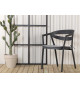 Chaises de jardin design en aluminium noir