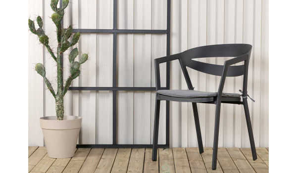 Chaises de jardin design en aluminium noir