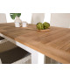 Table de jardin extensible en teck et aluminium blanc