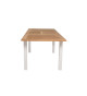 Table de jardin extensible en teck et aluminium blanc