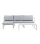 Salon en aluminium blanc et coussin clair