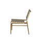 Chaise de jardin en aluminium effet bois & poly-rotin