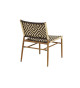 Chaise de jardin en aluminium effet bois & poly-rotin