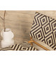 Chaise de jardin en aluminium effet bois & poly-rotin