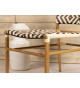 Chaise de jardin en aluminium effet bois & poly-rotin