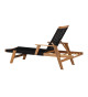 Bain de soleil en bois et cordage noir