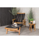 Bain de soleil en bois et cordage noir