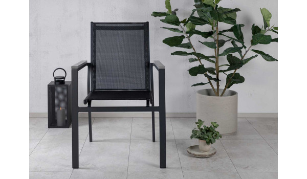 Chaises de jardin design en aluminium noir