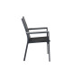 Chaises de jardin design en aluminium noir