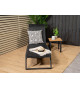 2 Chaises longues en aluminium et tissu noir