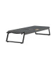 2 Chaises longues en aluminium et tissu noir