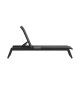 2 Chaises longues en aluminium et tissu noir