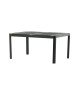Table de jardin en aluminium noir et bois de teck 150 cm