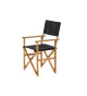 Chaises pliantes en bois massif et tissu noir