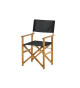 Chaises pliantes en bois massif et tissu noir