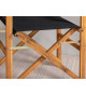 Chaises pliantes en bois massif et tissu noir