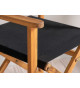 Chaises pliantes en bois massif et tissu noir