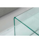 Set de 2 tables basses en verre transparent