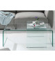 Set de 2 tables basses en verre transparent