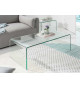 Set de 2 tables basses en verre transparent