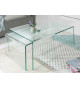 Set de 2 tables basses en verre transparent