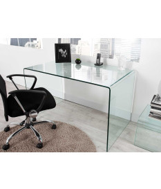 Bureau en verre trempé 120 cm