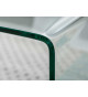 Table basse rectangulaire en verre transparent