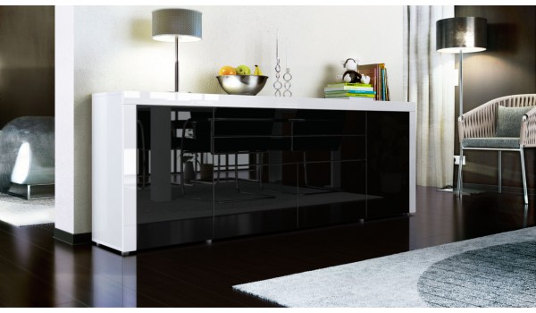 Buffet Laqué 10 Finitions Moderne / 4 portes 2 tiroirs