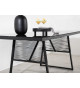 Table de jardin en verre et aluminium noir