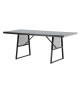 Table de jardin en verre et aluminium noir