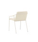 Chaise beige rembourrée en simili cuir
